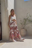 Kailah Brown Tropical Wide Leg Pants