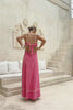 Aris Pink Tie Back Maxi Dress