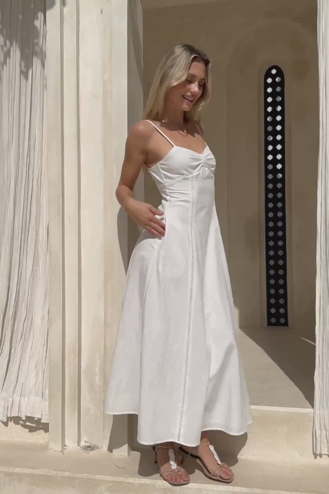 Lumi White Sweetheart Maxi Dress