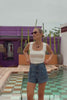 Denia Blue Denim Cargo Shorts