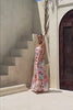Lumeia Pink Tropical Flared Maxi Dress
