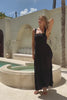Myah Black Tiered Maxi Dress