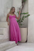 Miki Pink Sweetheart Lace Maxi Dress
