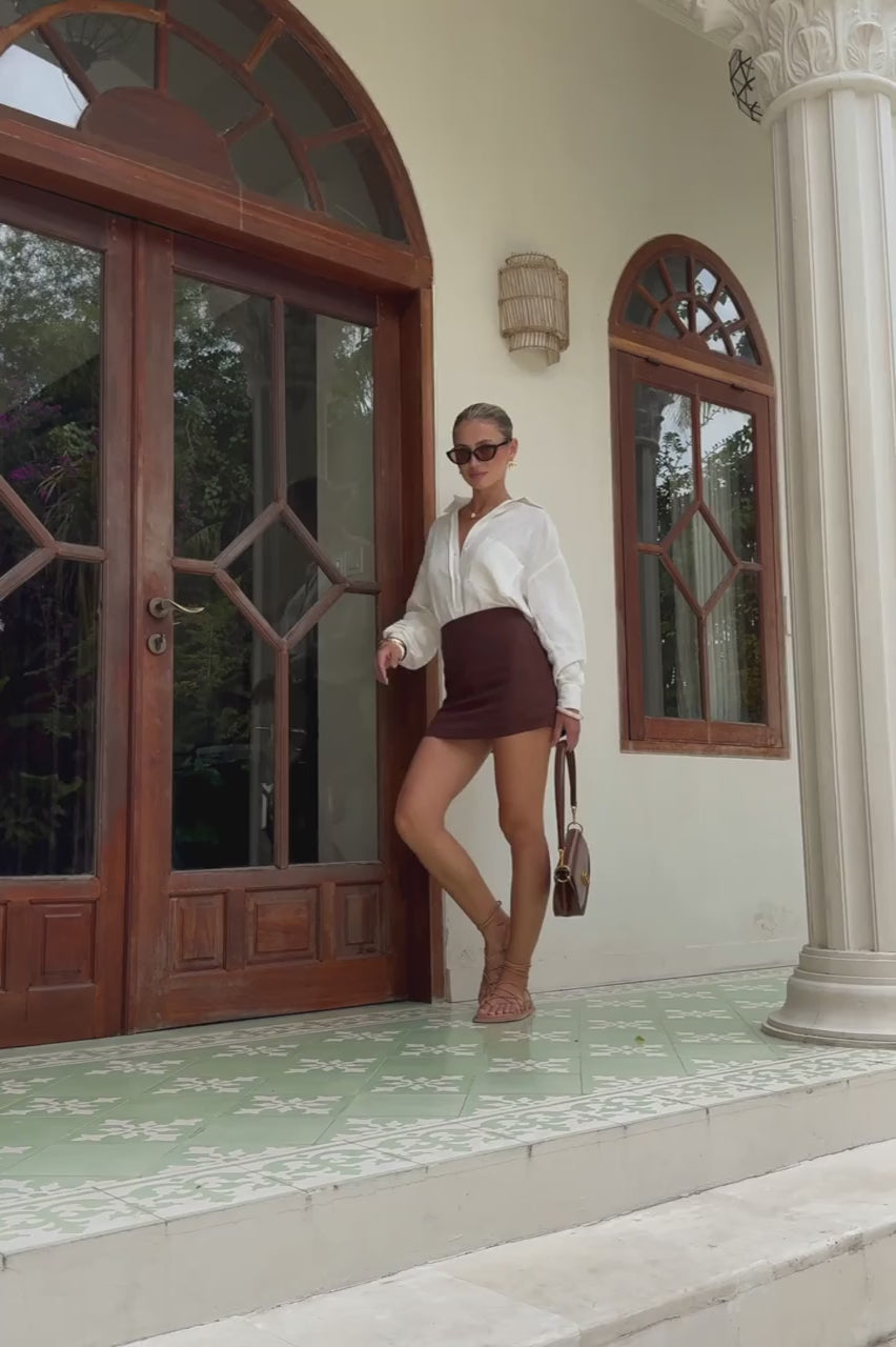 Aidyn Brown Mini Skort