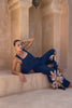 Leilani Navy Gold Tropical Jumpsuit