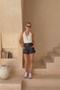 Orin Black PU Shorts