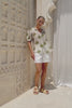 Palm Green Tropical Puff Sleeve Blouse