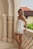 Romi White Eyelet Strapless Playsuit