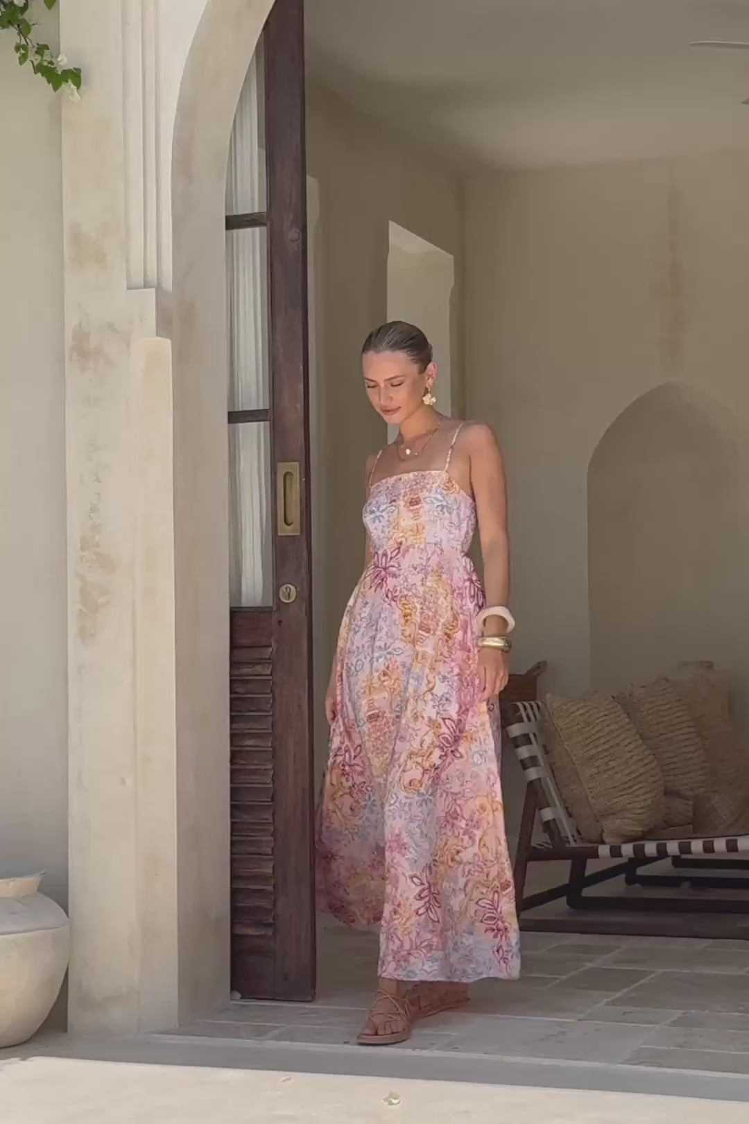 Amaelis Multicolour Floral Flared Maxi Dress