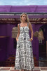 Melza Black Abstract Maxi Dress