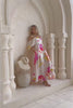 Jacinta Pink Floral Flared Sleeve Maxi Dress
