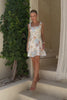 Neri Shells Multicolour Abstract Lace Detail Mini Dress