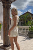 Avril Beige Tailored Gold Button Vest