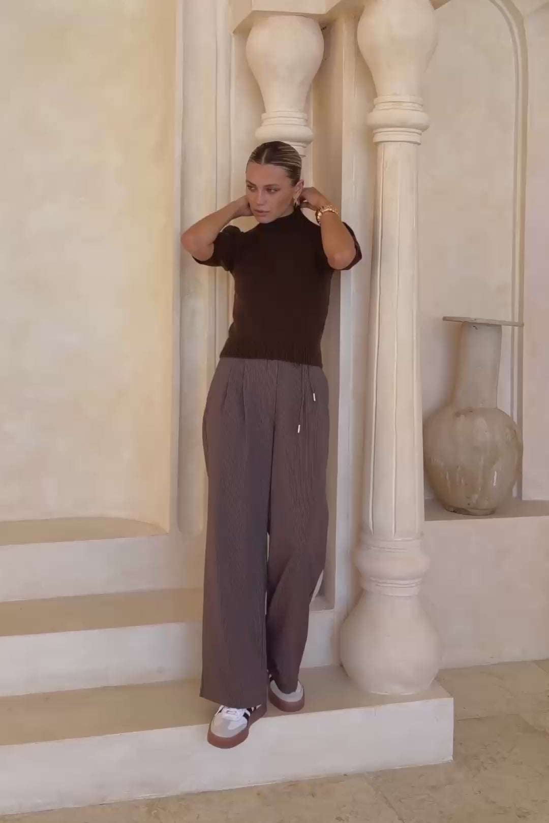 Anne Brown Knit Top