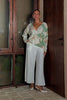 Lorraine Green Floral Knit Cardigan