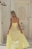 Solene Yellow Ruched Detail Maxi Dress
