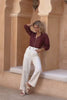 Helina Brown Lace Blouse
