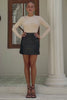 Ren Black Faux Leather PU Mini Skirt