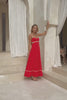 Aris Red Tie Back Maxi Dress
