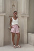 Katerin Pink Contrast Stitch Shorts