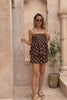 Zani Brown White Polka Dot Playsuit