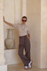 Apryl Brown Stripe Pants