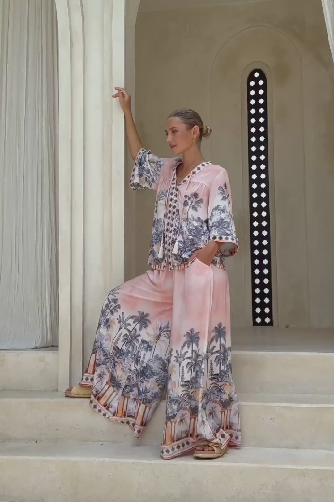 Marzella Pink Tropical Shirt