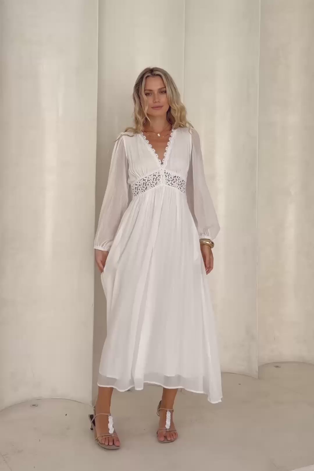 Brienna White Maxi Dress