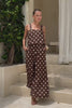 Zena Brown White Polka Dot Jumpsuit