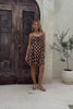 Zena Brown White Polka Dot Mini Dress