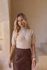 Meena Brown Mini Skirt