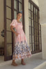 Marzella Pink Tropical Puff Sleeve Maxi Dress
