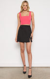 WSK201-6A Romee Black Side Split Mini Skirt