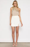 WSK201-6A Romee White Side Split Mini Skirt