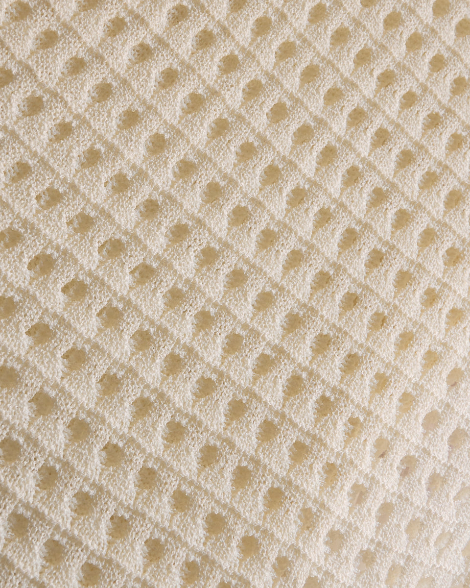 Talisa White Crochet Midi Dress