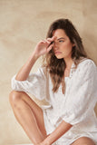Mystic Moon Florence White Abstract Blouse