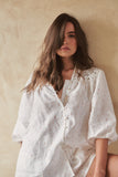 Mystic Moon Florence White Abstract Blouse