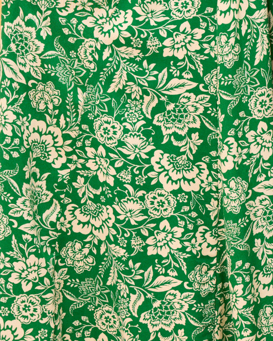 Miah Green Floral High Low Midi Dress