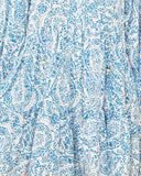Skyra Blue Boho Button Down Mini Dress