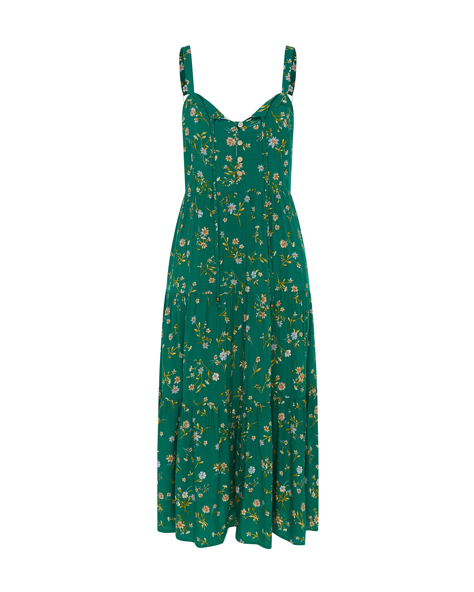 Wendy Green Floral Midi Dress