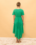 Terra Green High Low Maxi Dress