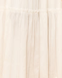 Eleyna White Stripe Tiered Maxi Dress