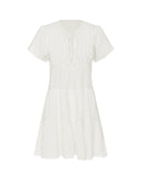 Gaun Mini Bertali Putih Whitlee