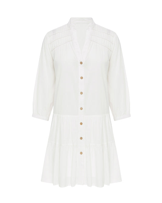 Gaby White Button Down Mini Dress