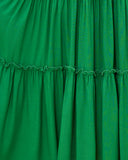 Terri 绿色分层中长连衣裙