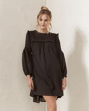 Haidyn Black Ruffles Mini Dress