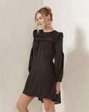 Haidyn Black Ruffles Mini Dress