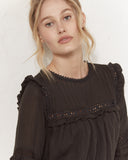 Haidyn Black Ruffles Mini Dress