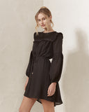 Haidyn Black Ruffles Mini Dress