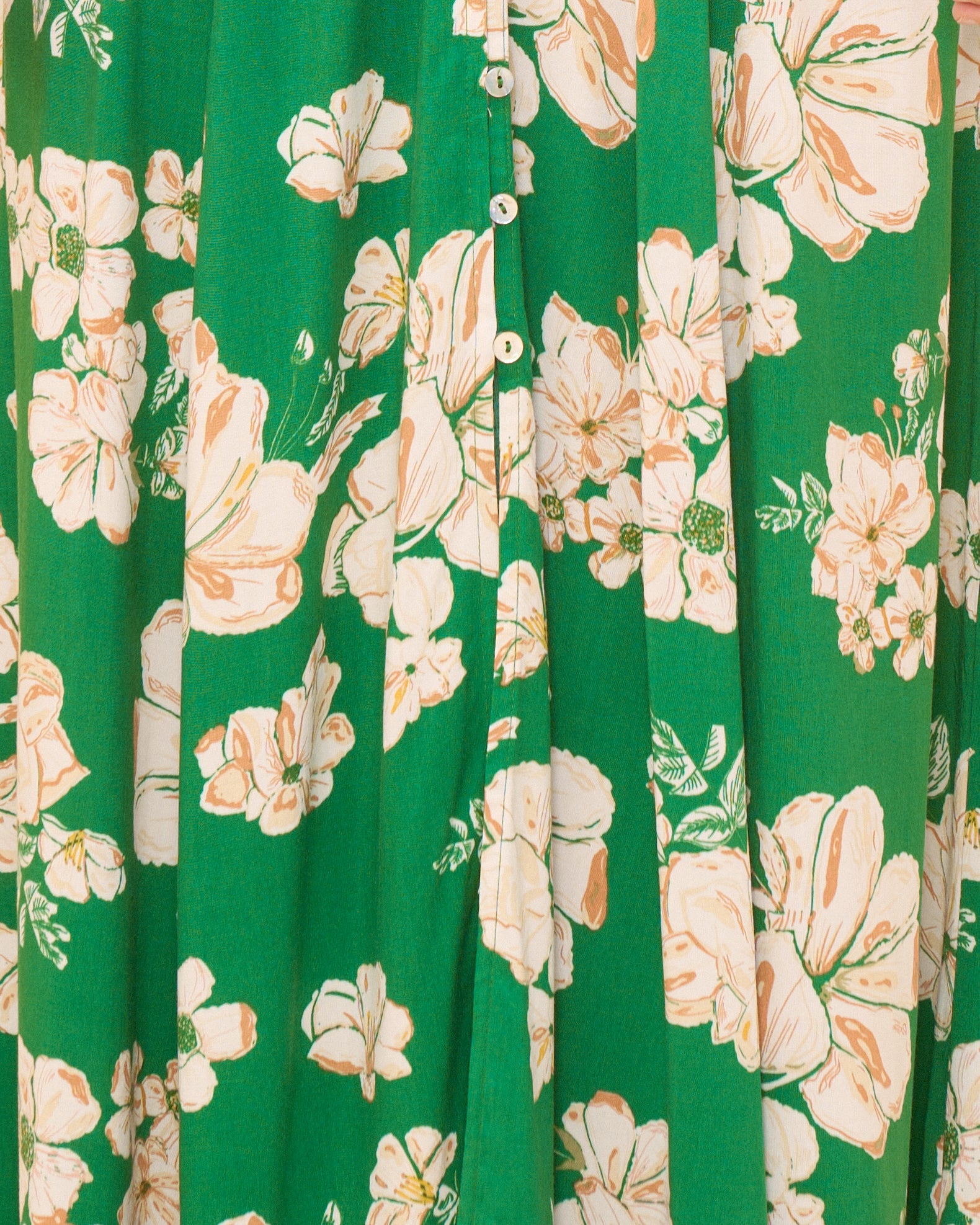 Sofie Green Floral Button Down Maxi Dress